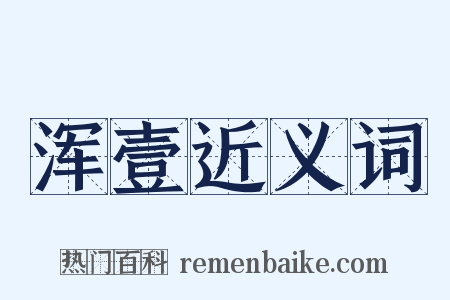 浑壹近义词是什么意思的图片